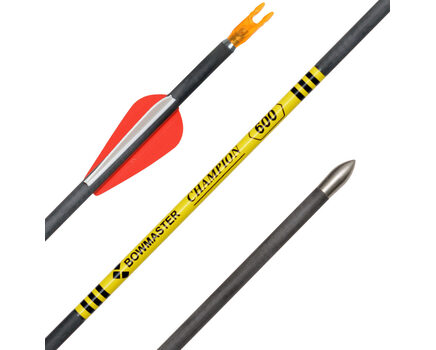 Купите карбоновые стрелы для лука Bowmaster Champion спортивные, оперение  1,75'' Streamline в интернет-магазине