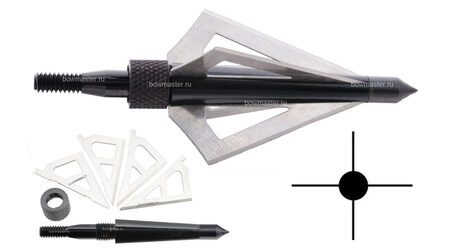 купите Наконечники охотничьи Man-kung MK-4BAL фиксированные, 100 гран, 4 лезвия (3 шт.) в Нижнем Новгороде