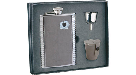 купите Подарочный набор: фляга "Пуля" 0 S.Quire 1508YGB-7-B, 3 стаканчика и воронка в Нижнем Новгороде