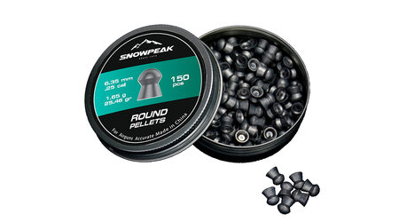 купите Свинцовые пульки для пневматики SnowPeak Round калибр 6.35 мм в Нижнем Новгороде