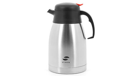 купите Термо-кофейник серебристый c чёрными вставками 1,5 л Stinger HY-CP301-1 в Нижнем Новгороде