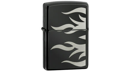 купите Зажигалка Zippo 24951 Ebony Tattoo Flame (черный глянец с металлическими языками пламени) в Нижнем Новгороде