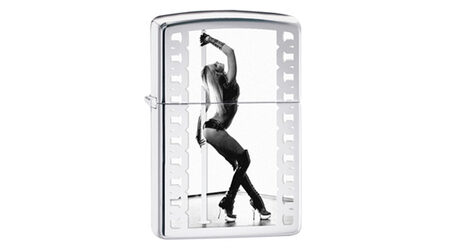 купите Зажигалка Zippo 28448 Stripper Pole High Polish Chrome (зеркальный хром, фото девушки у стрип-шеста) в Нижнем Новгороде